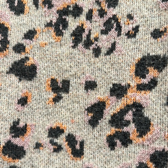 Anthropologie Emmy Cowl Neck wool blend leopard print tunic sweater - Picture 10 of 11